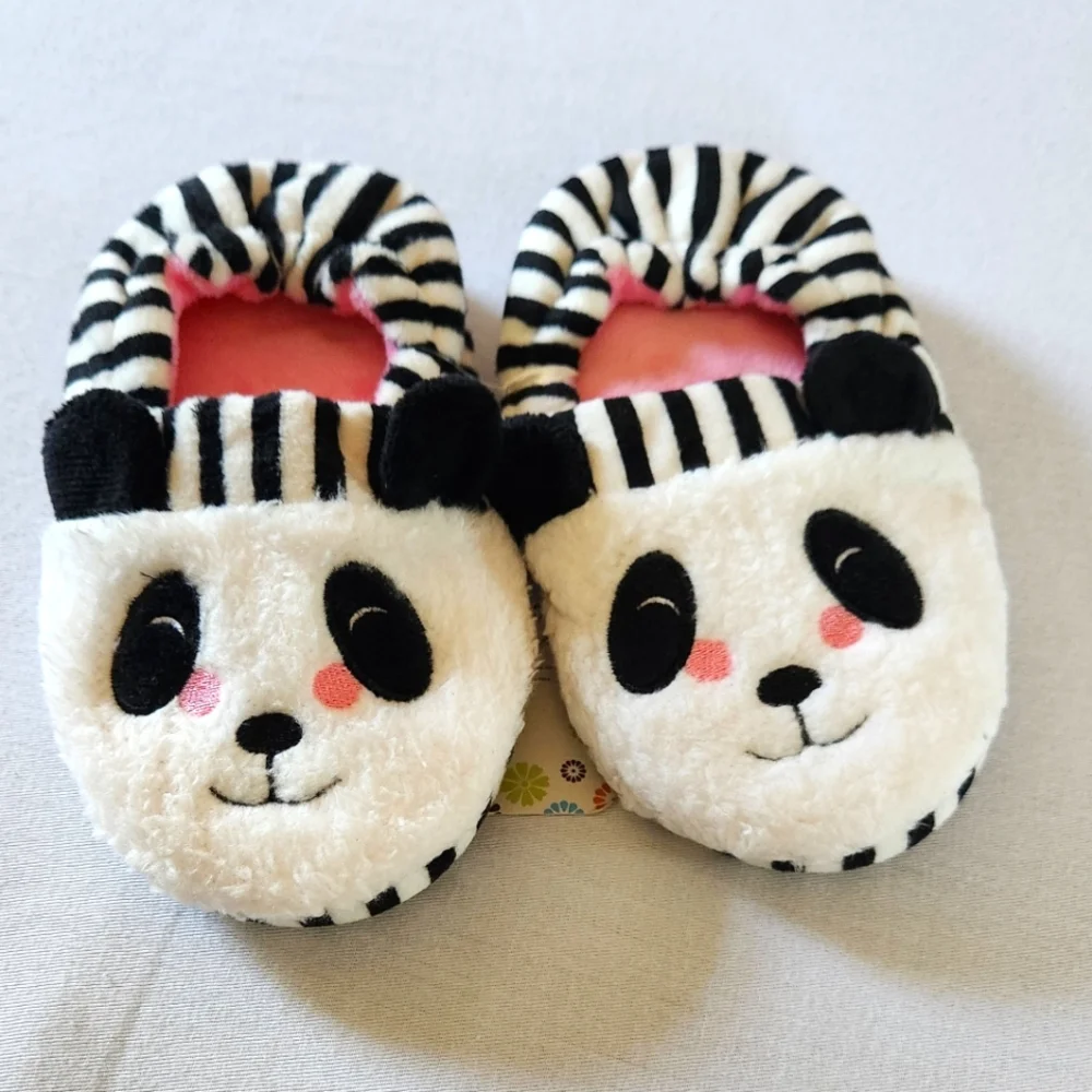 Toddler Girls Closed Back Panda Slippers